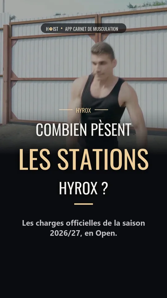 Les poids officiels des stations Hyrox 2026/27 en Open