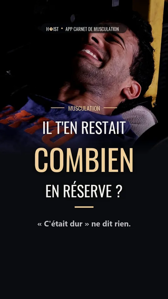 RPE et RIR en musculation, comment estimer tes répétitions en réserve